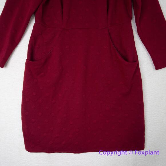Hutch Anthropologie Red Knit Polka Dot Dress,‎ size 0X - Picture 4 of 13